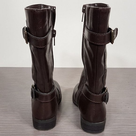 Nordstrom 'Brynn' Riding Boot Toddler Brown (age 2-4) Size 8 - Picture 4 of 6